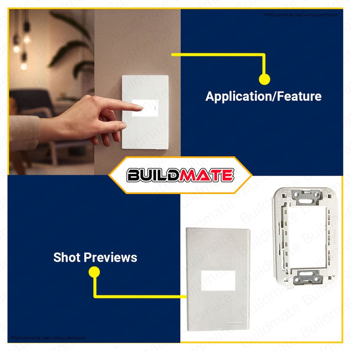 PANASONIC Original Wide Series 1 Gang Plate White WEG6801W-1 •BUILDMATE•