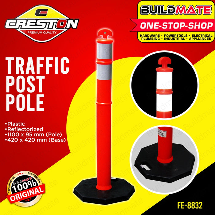 CRESTON Traffic Reflectorized Post Pole Plastic 1100mm FE-8832 100% ORIGINAL AUTHENTIC •BUILDMATE•