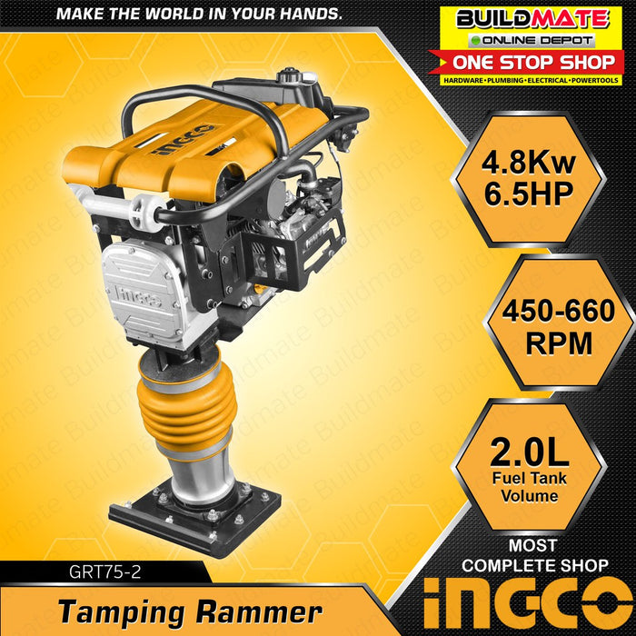 INGCO Tamping Rammer 4.8KW GRT75-2 6.5HP •BUILDMATE• IPT — Buildmate