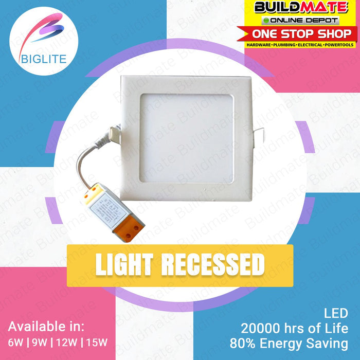 BIGLITE LED Panel Light Recessed Type SQUARE •BUILDMATE•