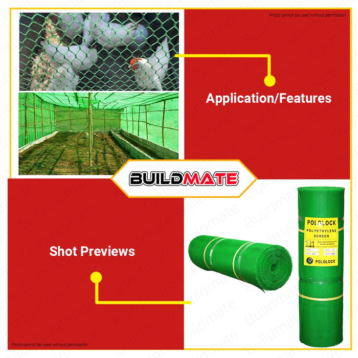 Green Plastic Polyethylene Screen Net Chicken Fence Wire 3 ft 1/4" •BUILDMATE•