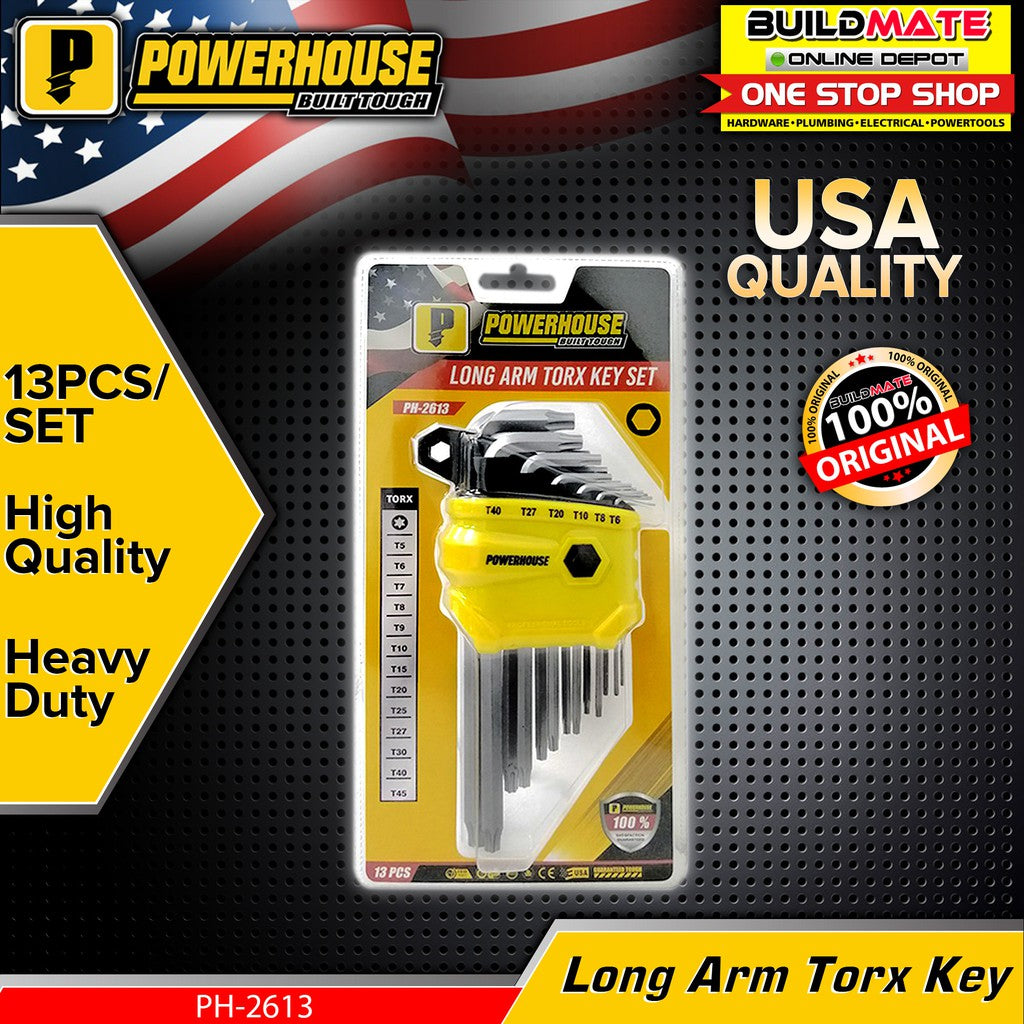 BUILDMATE Powerhouse Long Arm Torx Key 13PCS/SET PH-2613 - PHHT — Buildmate