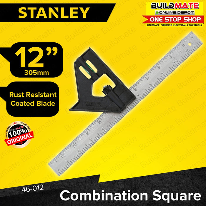 STANLEY Combination Try Tri Square 12" Plastic 46-012-81 •BUILDMATE•