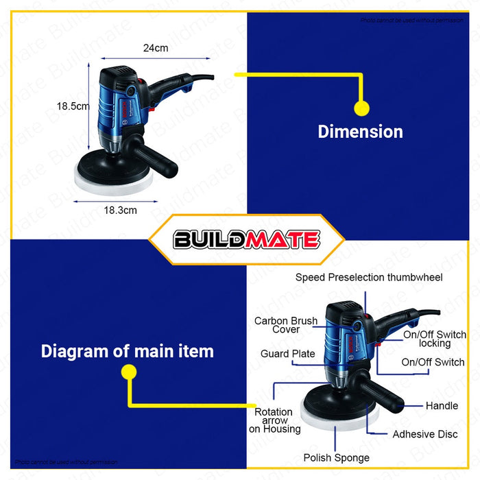 BOSCH Professional Universal Angle Polisher GPO 950 06013A20K0 100% ORIGINAL •BUILDMATE• BPT