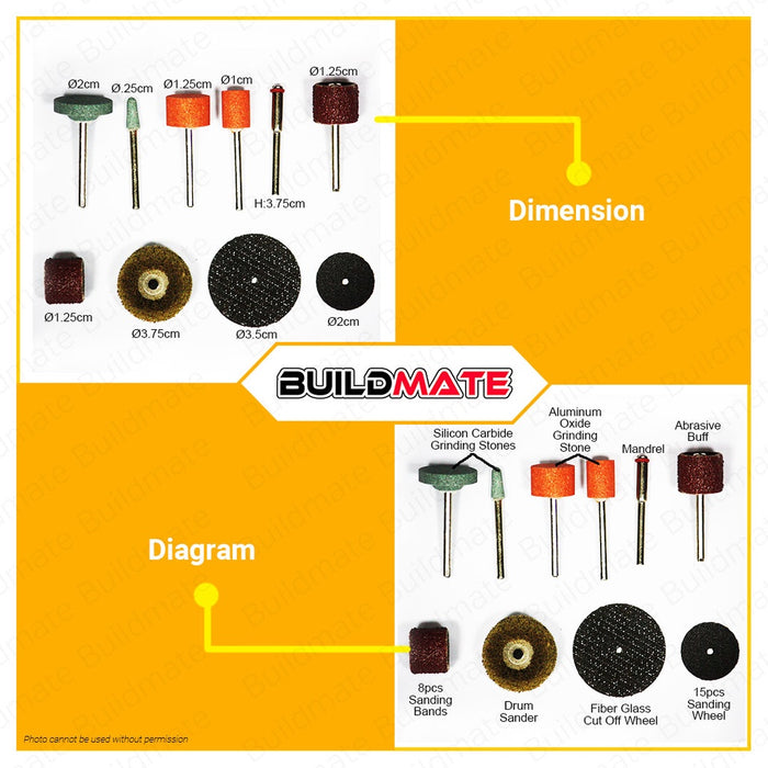 LOTUS Sanding and Grinding Kit with Case 31 PCS/SET LTXT31SGX •BUILDMATE•