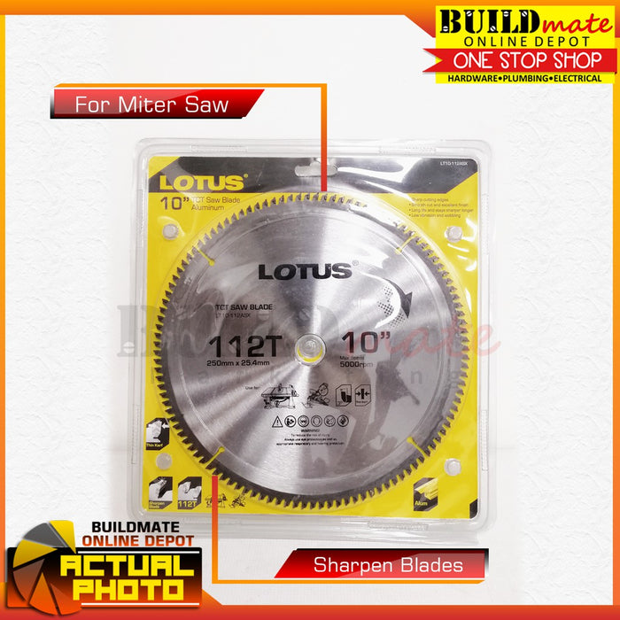 LOTUS 10" TCT Saw Blade For Aluminum 112T LT10-112ASX •BUILDMATE•