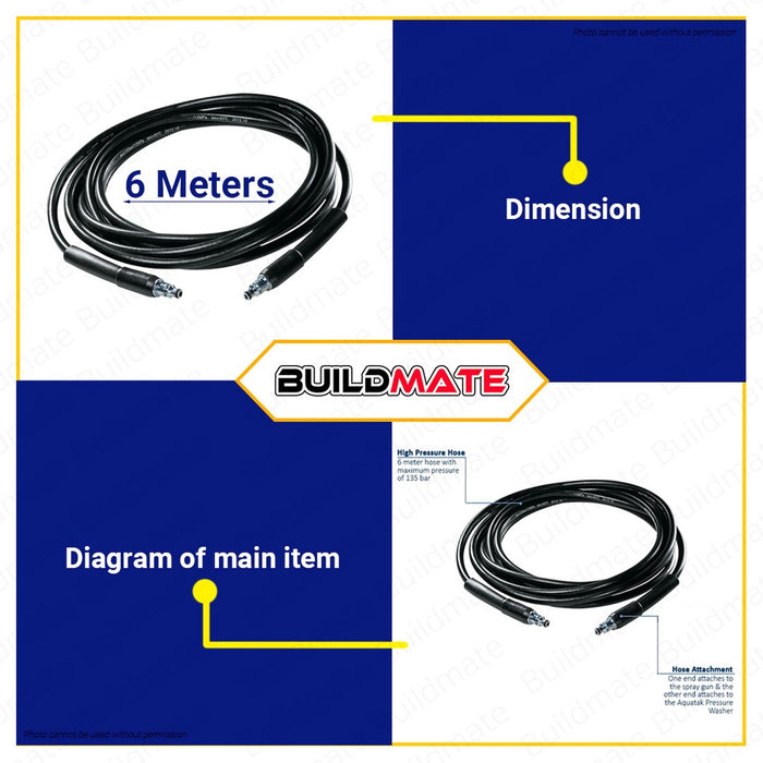 BOSCH Professional Aquatak High Pressure Hose 6 Meters F016800360 100% ORIGINAL / AUTHENTIC BAX