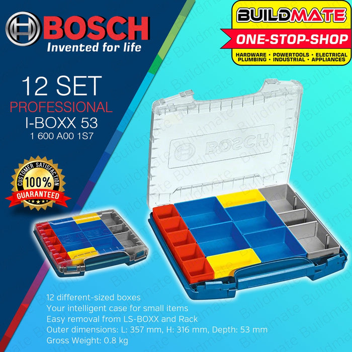 BOSCH Professional Carrying Case Tool Box Organizer I-BOXX 53 Set 12 1600A001S7 •BUILDMATE• BLC