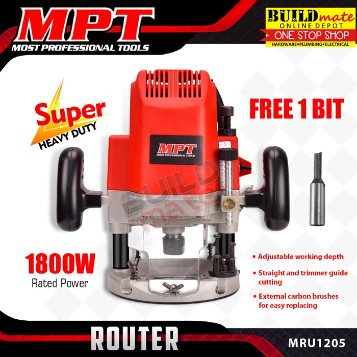 MPT Router 1800W MRU1205 Most Professional Tools •BUILDMATE•