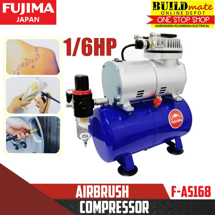 Fujima Air Brush MINI COMPRESSOR 1/6HP F-AS168 •BUILDMATE•