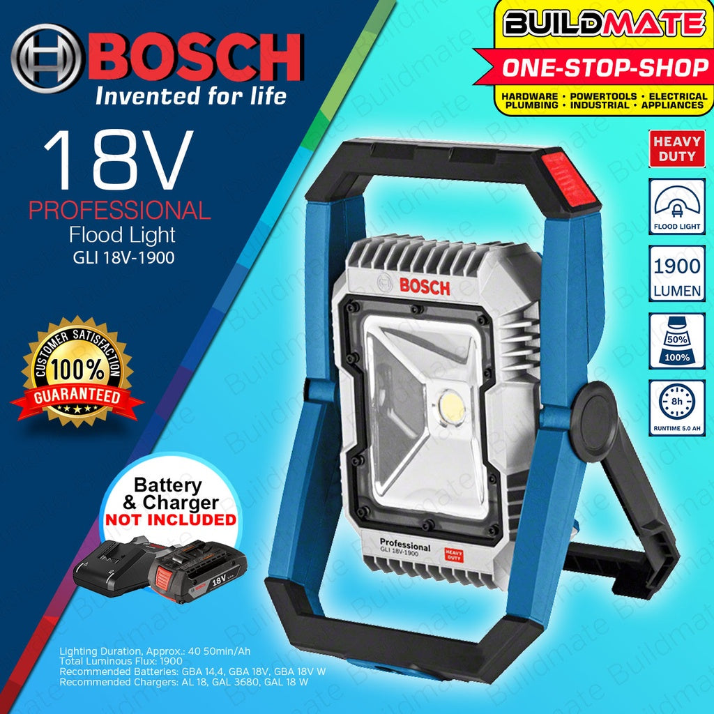 Bosch GLI 180 Rechargeable LED Light 18V 6 LED Handheld Cordless Working  Light 300 Lumen Lampe Home DIY Lighting No Battery - AliExpress