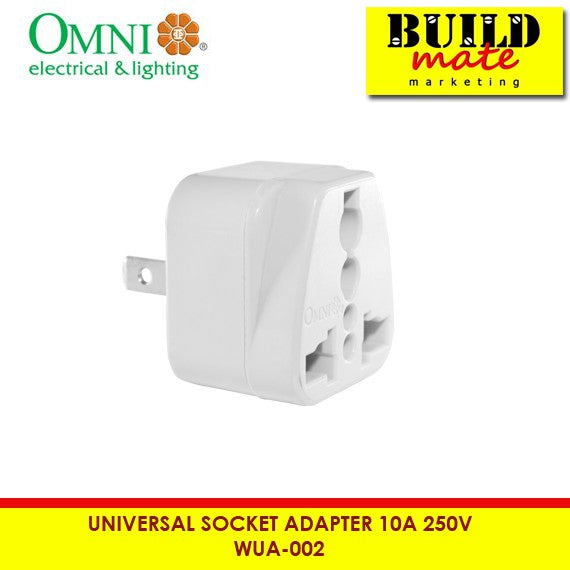 [WHOLESALE] (12PCS) OMNI Universal Socket Adapter 10A 250V WUA-002 •BUILDMATE•