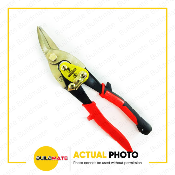 BUILDMATE Powerhouse Aviation Snips Left Cutting 10" RED HANDLE - PHHT