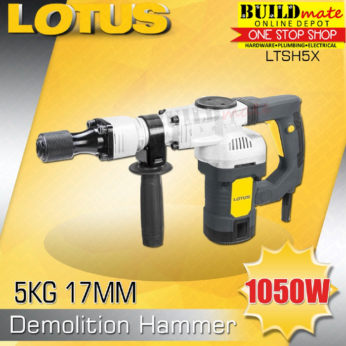 BUILDMATE Lotus Professional SDS Hex Demolition Hammer 1300W / 1050W Concrete Breaker Demolition Drill Jackhammer LTSH6EX / LTSH5X - LPT