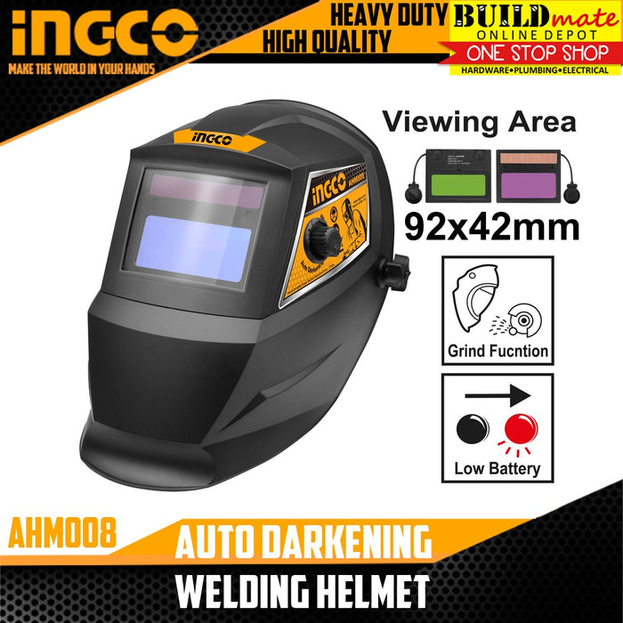 INGCO Auto Darkening Welding Helmet Mask AHM008  •BUILDMATE• IHT