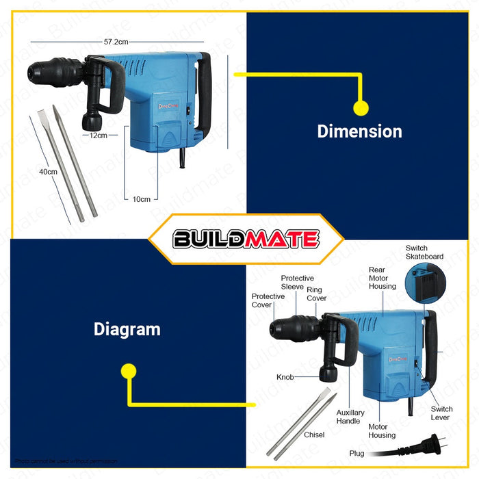 DONG CHENG Percussion Hammer 1500W DZG10 •BUILDMATE•