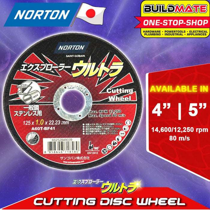 NORTON JAPAN 4" Explorer Ultra Grinding Disc Wheel 4" | 5" SOLD PER PIECE •BUILDMATE•