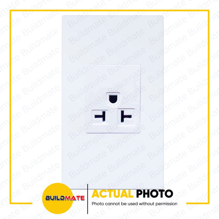 LIGHTHOUSE Electric 1 Gang Plate w/ Aircon Outlet 120mm x70mm 250V-20A LHWD-404-P4 •BUILDMATE• PHLH