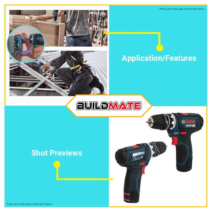 BOSCH Professional Li-Ion Cordless Drill Driver GSR 12V-15 06019F60K0 100% ORIGINAL •BUILDMATE• BLC