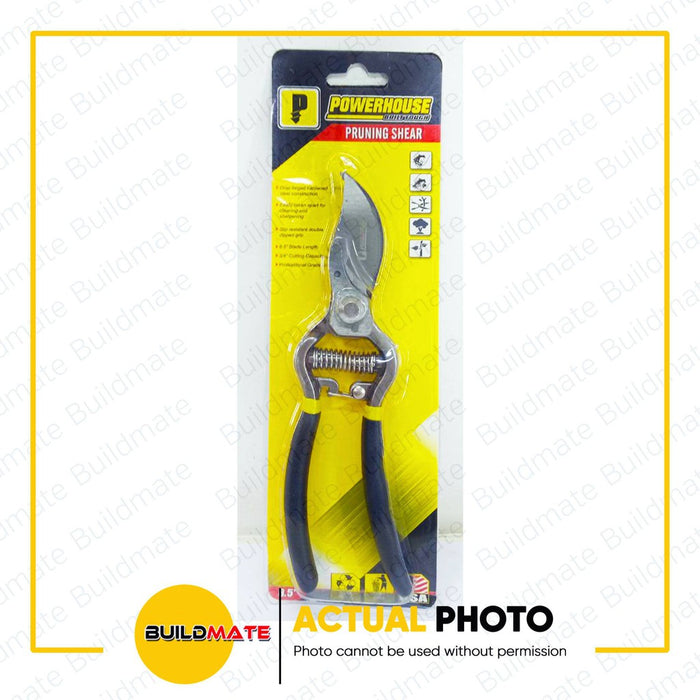 POWERHOUSE USA Pruning Shear Garden Scissor Plant Cutter Pruner 8-1/2" •BUILDMATE• PHHT