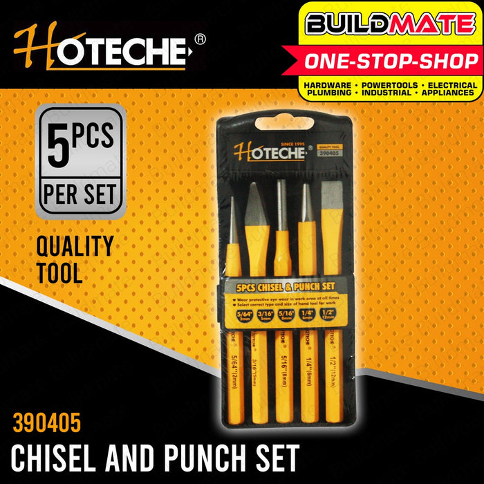 HOTECHE 5 PCS Cold Chisel and Punch Set HTC-390405 •BUILDMATE•