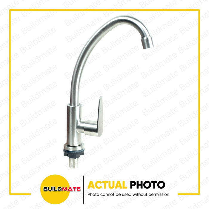 WATERHOUSE by POWERHOUSE Stainless Sink Mount Gooseneck Faucet Design F7 •BUILDMATE• PHWH