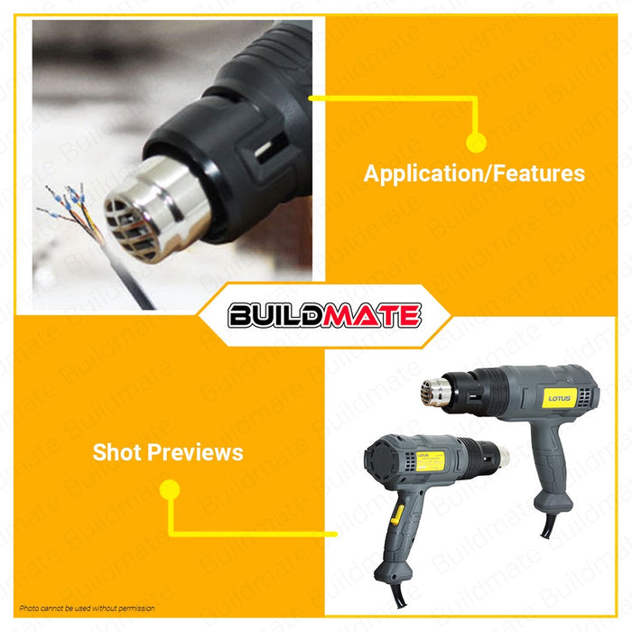 LOTUS Hot Air Heat Gun 1800W LTXH1800 •BUILDMATE• LPT