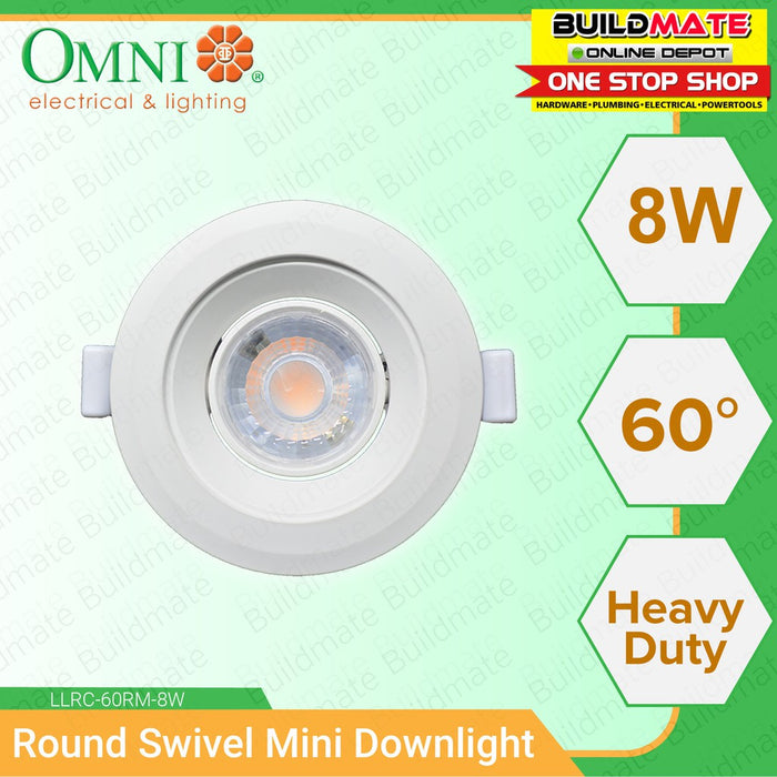 OMNI 60° Round Swivel Mini Downlight LLRC-60RM-8W •BUILDMATE•