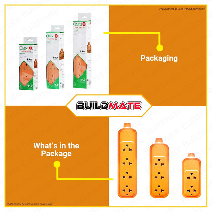 OMNI PRO Series Heavy Duty Surface Type Extension Socket Outlet WRO102 | WRO103 | WRO104 •BUILDMATE•