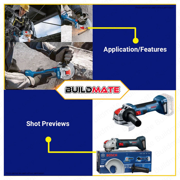 BOSCH BRUSHLESS MOTOR Cordless Angle Grinder 125mm M14 GWX180-LI 06019H91K0 •BUILDMATE• BLC