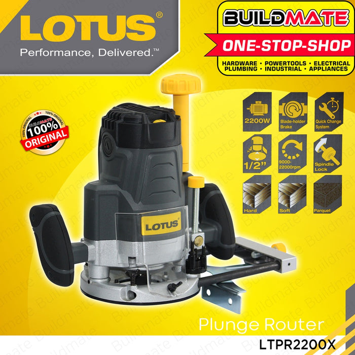 LOTUS Plunge Router 1/2" 2200W LTPR2200X •BUILDMATE• LPT LUTOS