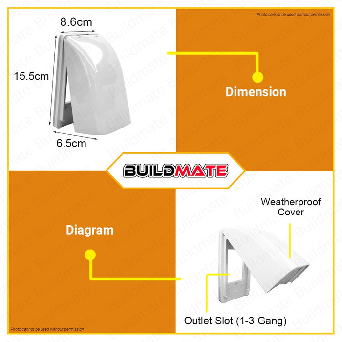 OMNI Weatherproof Switch Cover 1 to 3 Gang WPP-601 •BUILDMATE•