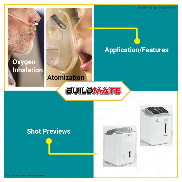 YY-11 Portable Oxygen Concentrator Inhalation Pump Machine 1-7L (CH-2013) •BUILDMATE•