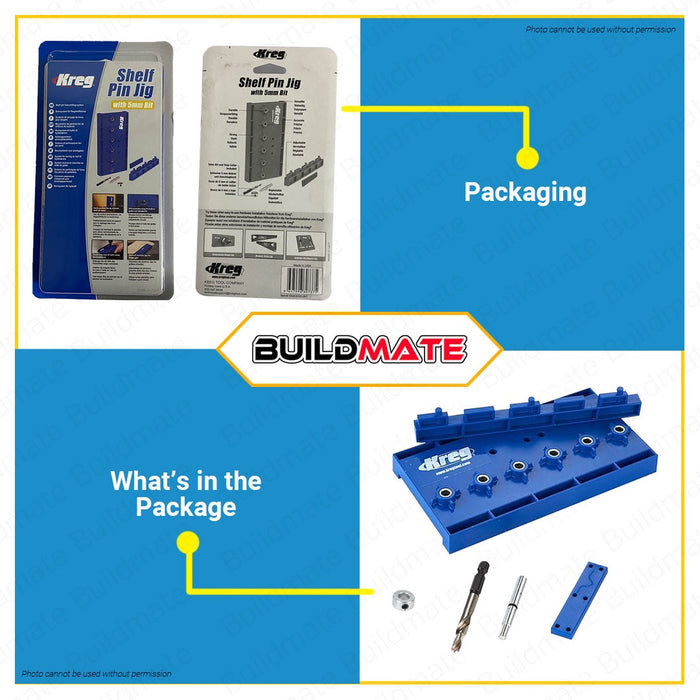 KREG Shelf Pin Jig KMA3220 5mm •BUILDMATE•