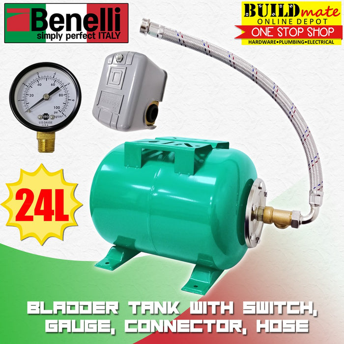 BUILDMATE Dayuan Electric Water Pump 0.5hp Peripheral Pump with 24L Bladder Tank DKM60-1B+24L / Benelli Bladder Tank 24L