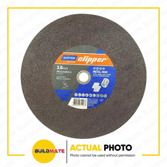 NORTON Cut Off Wheel Abrasive Disc Clipper 14" 350 x 3 x25.4  66252845163 •BUILDMATE•