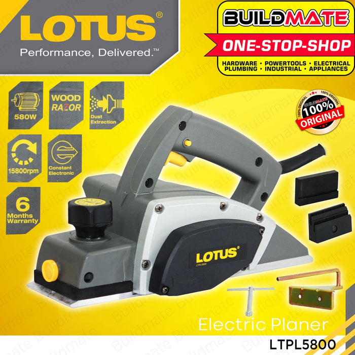 LOTUS 600W Electric Wood Planer for Woodworking 580W LTPL5800 82mm •BUILDMATE• LPT