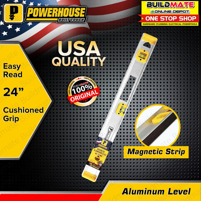 BUILDMATE Powerhouse Aluminum Level with Magnetic Strip 18" | 24" SOLD PER PIECE - PHHT
