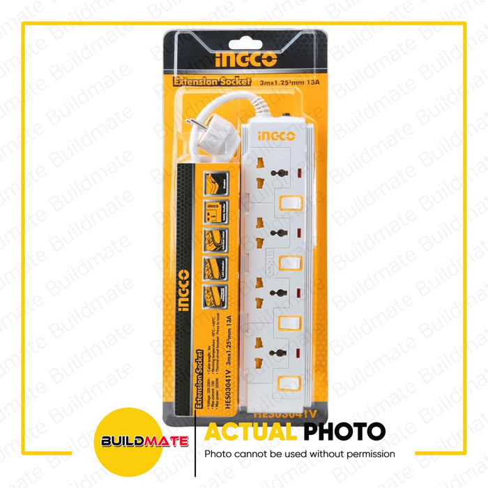 INGCO Extension Socket HES03041V •BUILDMATE• IHT