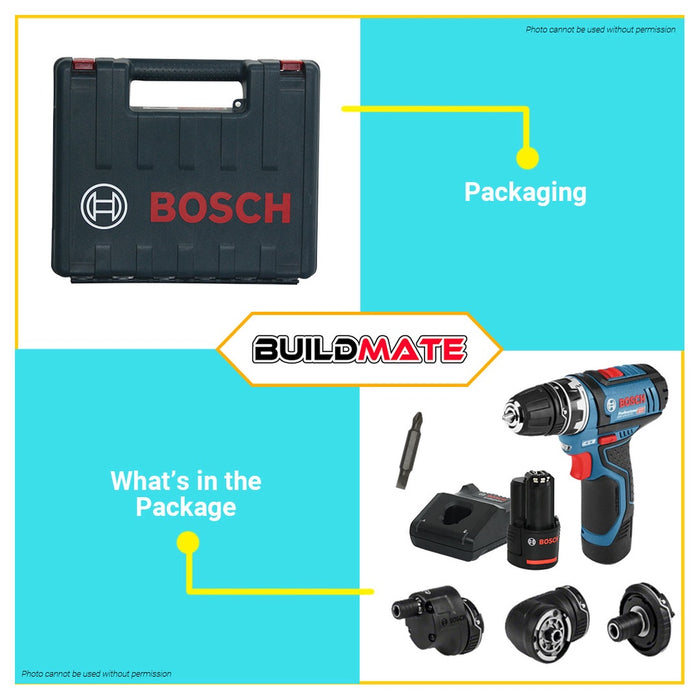 BOSCH Professional Li-Ion Cordless Drill Driver GSR 12V-15 06019F60K0 100% ORIGINAL •BUILDMATE• BLC