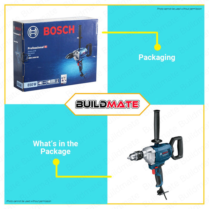 Bosch Professional 850W Heavy Duty Electric Drill 16mm GBM 1600 RE 06011B00K0 •BUILDMATE• BPT