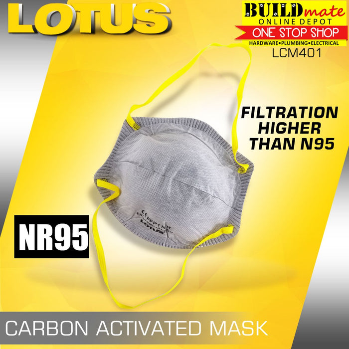 LOTUS LCM401 Filter Dust Mask NR95 (FILTRATION LEVEL IS HIGHER THAN N95) •BUILDMATE•