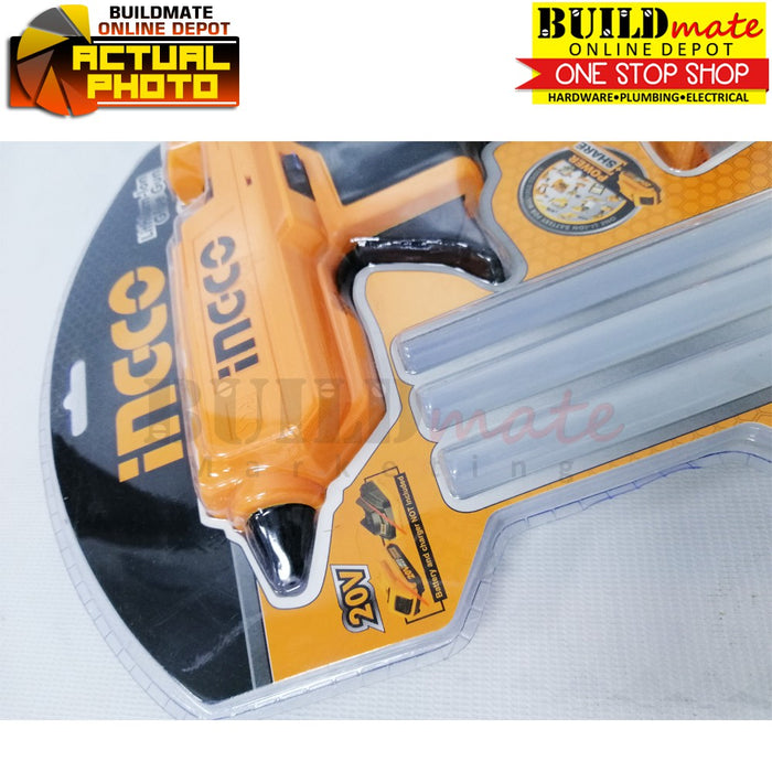 INGCO Cordless Glue Gun 20V CGGLI2001 POWERSHARE +FREE TAPEMEASURE & GLOVES •BUILDMATE• IPT