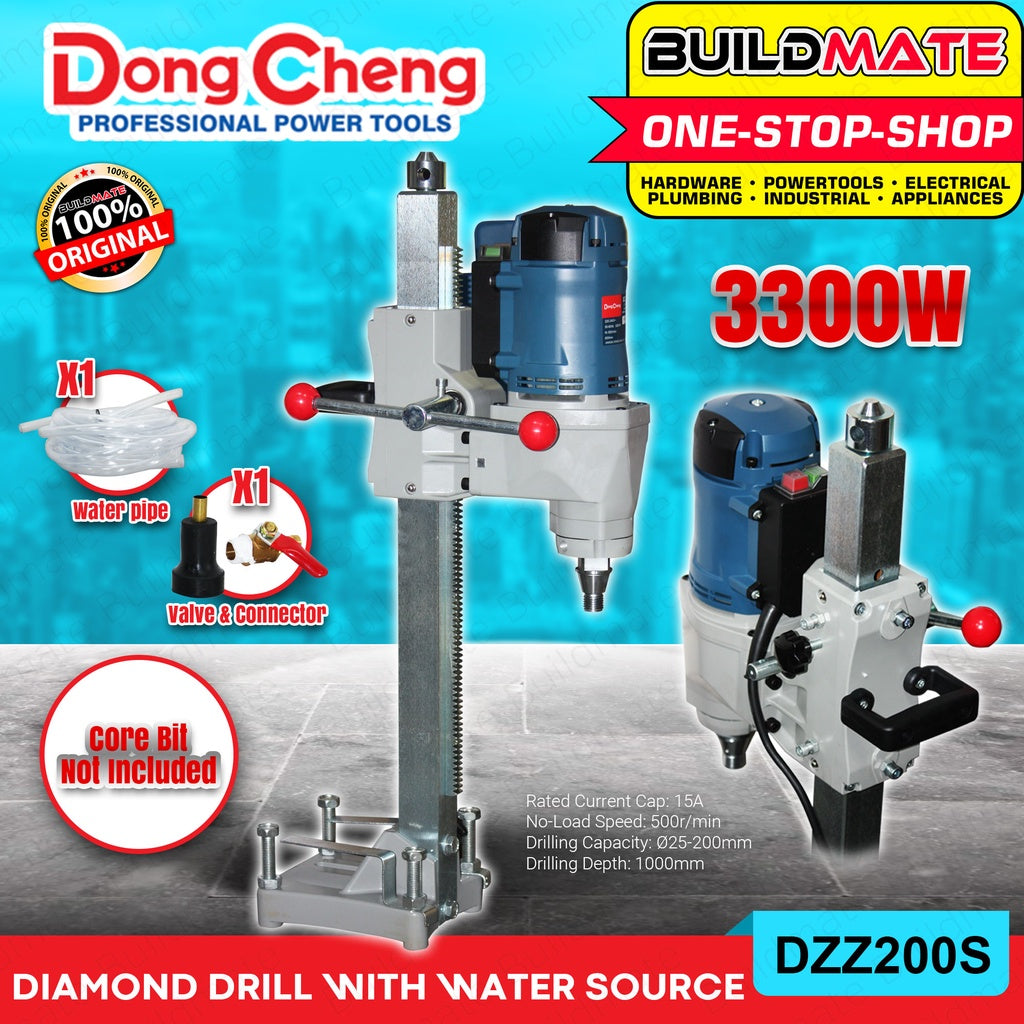 DONG CHENG Diamond Core Drill Machine with Water Source 3300W DZZ200S ...