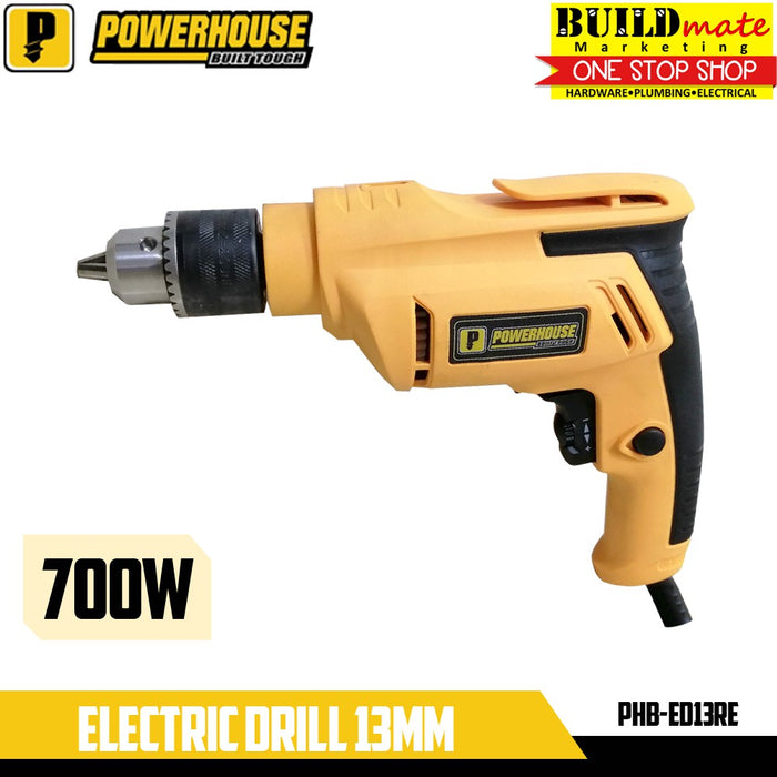 POWERHOUSE Electric Drill 700W PHB-ED13RE •BUILDMATE• PHPT