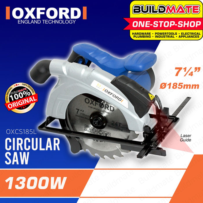 OXFORD Circular Saw Power 7 1/4" (Ø185mm) 1300W OXCS185L •BUILDMATE•