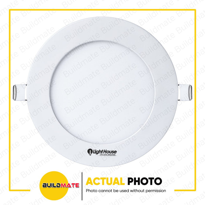 LIGHTHOUSE Recessed Downlight / Panel LED Round WARM WHITE 8" 15W LHDRND-15W-WW •BUILDMATE• PHLH