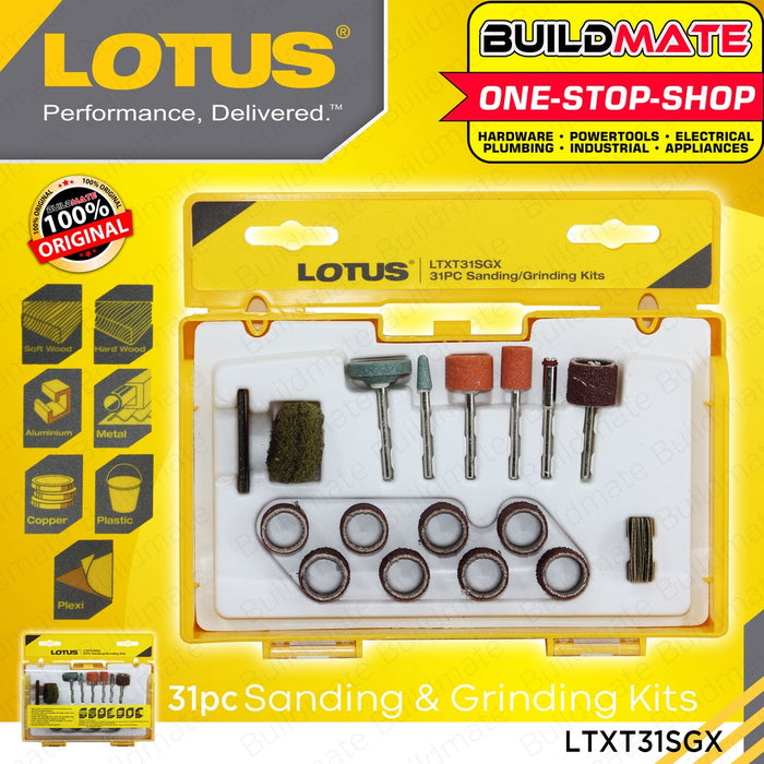 LOTUS Sanding and Grinding Kit with Case 31 PCS/SET LTXT31SGX •BUILDMATE•