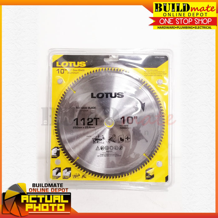 LOTUS 10" TCT Saw Blade For Aluminum 112T LT10-112ASX •BUILDMATE•