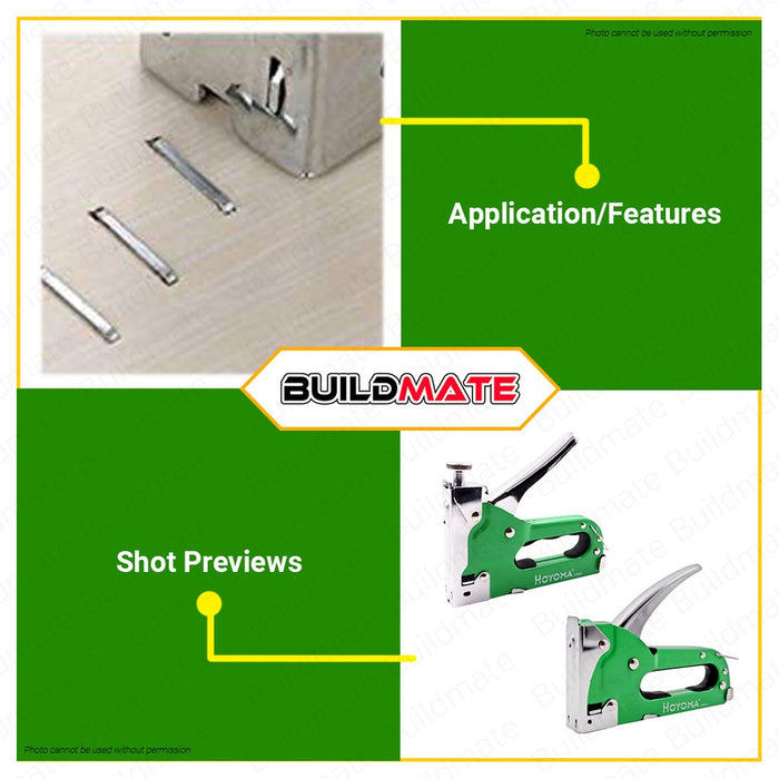 HOYOMA Heavy Duty 4-14mm Staple Gun Kit With EXTRA Stapler LM2801 | LM2802 •BUILDMATE• HYMHT